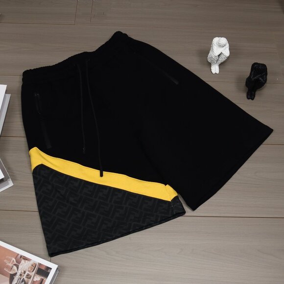 Fendi Colorblock F Print Shorts Size S - Picture 2 of 7